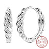 Silver Hoop Earrings Studs Drop Earring for Women Birthday Party Wedding Engagement Jewelry Gifts - Image 12