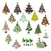Christmas Sparkling Crystal Botanical Brooch Rhinestone Pearl Christmas Tree Pin Men and Women Accessories Holiday Gift - Image 1