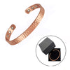 Copper Cuff Bracelet with Magnets Adjustable in Rose Gold-Tone - Image 7