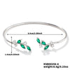 Simple Leaf Zircon Open Bracelet Gold Color Stainless Steel Cuff Bracelet Pulseira Feminin Tiny Hand Jewelry - Image 7
