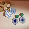 Acrylic Resin Korean Geometric Earrings Simple Round Square Triangle Drop Dangle Earrings for Women Girl Party Jewelry - Image 3