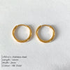 Stainless Steel Thin Hoop Earrings in Gold-Tone or Silver-Tone with 12 mm 14 mm or 18 mm Options - Image 9