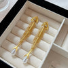 Fishbone Pearl Dangle Earrings for Women Vintage Drop Earrings Exaggerated Punk Versatile Elegant Jewelry Gifts - Image 7