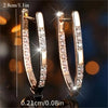 V-shaped Dangle Earring for Women Vintage Micro Inlaid Zircon Earrings Party Jewelry Accessory Gifts - Image 4