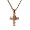 Delicate Colorful Bling Cubic Zirconia Cross Pendant Stainless Steel Necklace Shiny Jewelry Gift - Image 8