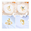 Gold Snake Adjustable Ring Silver Golden Letter A Free Heart Star Moon Open Rings For Women Jewelry Gift - Image 4