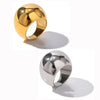 Stainless Steel Minimalism Smooth Ball Rings Gold Color Chunky Dome Ring For Women Men Statement Jewelry Party Gifts - Image 6