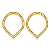 Hinged Heart Nose Hoop in 8 mm or 10 mm Sizes with Gold-Tone or Silver-Tone Choices - Image 13