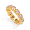 Stackable Water Drop Cubic Zirconia Ring in Gold-Tone Stainless Steel - Image 11