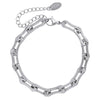 Jewelry Set 316L Stainless Steel Gold Color Geometric Chain Necklace Bracelets For Women Girl - Image 7