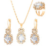 3Pcs Silver Oval Cut Cubic Zirconia Necklace Earrings Rings Set Banquet Daily Date Jewelry Set Gift for Women Girls Her - Image 7