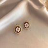 Elegant French Vintage Enamel Dripping Oil Plant Irregular Lavender Ear Studs Earrings for Women Flowers Earring - Image 31
