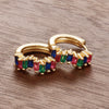 2PCS Stainless Steel Irregular CZ Zircon Hoop Earrings For Women 9mm Circle Round Small Huggie Cartilage Piercing Jewelry - Image 8