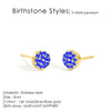 Birthstone Pierced Earrings Zirconia Earrings Stainless Steel Jewelry Birthday Gift - Image 9
