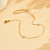 CZ Bar Anklet Bracelets for Women Gold Plated Dainty Adjustable Large Anklet Bracelets Beach Summer Foot Jewelry - Image 5