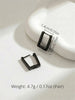 1 Pair Stainless Steel Geometric Square Unisex Punk Rock Earrings Women Men Piercing Push-Back Clip Ear Rings Party Jewelry - Image 19