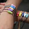 Set of 10Pcs Ceramic Fish Bracelet for Women Handmade Woven Colored Rope Boho Wrap Charm Bracelet Friendship Jewelry - Image 2