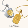 La. Muses Mixed Color Sun Moon Double Sided Pendant Stainless Steel Women's Necklace Pvd Gold Plated Jewelry Accessories - Image 1