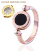 Roman Digit Rotated Black And White Double Sided Rings For Women Stainless Steel Ring Jewelry Accessories - Image 4