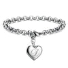 silver noble Heart 26 Letteres chain Bracelets for women party wedding Jewelry gifts - Image 20