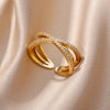 Stainless Steel Oval Hollow Zircon Open Rings For Women Gold Color Wedding Aesthetic Ring Summer Jewelry Accessories Bff - Image 7