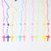 12-Piece Plastic Rosary Bead Necklace Set with Cross Pendants in Multiple Colors - Image 15