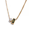 Stainless Steel Olive Green Cubic Zirocnia Chic Pendant Necklace for Women Minimalist Charm Korean Collar Jewelry - Image 8