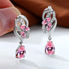 Female Blue Rainbow Stone Earring Silver Color Clip Earrings For Women Charm Crystal Zircon Wedding Jewelry - Image 26