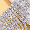 Personality Rhinestone Chunky Choker Necklace for Women Crystal Exaggerated Tassel Choker Chain Luxury Fringe Accessories Gift