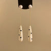 French Light Elegant Retro Water Drop Wave Point Long Tassel Dangle Earrings For Women Simple Metal Jewelry Gifts - Image 1