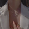 Stering Silver Two Pearl Necklace Pendant for Women Jewelry Collarbone Chain Gift Accessories - Image 3