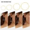 Classic Hoop Earrings for Women, Stainless Steel Hoop Earrings Set, Lightweight Large Hoop Earrings for Women, Loop Earrings Set - Image 5