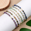 4MM Nature Stone Brass Beads and Freswater Pearl Stretchable Bracelet Suitable For Men And Women Daily Wear Gifts - Image 3