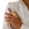 Geometric Irregular Hollow Pearl Opening Adjustable Rings for Women Jewelry Minimalist Accessories Support - Image 6