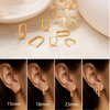 Mariasz Minimalist Stainless Steel Huggie Pvd Plated Gold Color Square Hoop Earrings for Women Men Classic Jewelry - Image 3