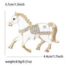 Classic Rhinestone Horse Brooches for Women Zodiac Animal Lapel Pins Casual Party Accessories Year Gifts Friends - Image 3