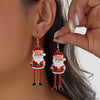 Creative Christmas Snowman Drop Earrings For Women Cute Enamel Gingerbread Man Candy Cane Dangle Earring Year Jewelry Gift - Image 18