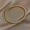 Stainless Steel Bead Stretch Bracelet 3mm or 4mm in Gold-Tone Silver-Tone or Mixed - Image 8