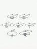 Silver Round Oval Water Drop Shape Zircon Chain Adjustable Ring For Women Anniversary Hight Quality Jewelry - Image 5