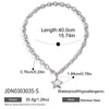 Gold-plated Stainless Steel Five-pointed Star Pendant Bracelet Necklace Jewelry - Image 9