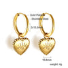 Green White Color Crystal Zircon Hoop Earrings For Women Stainless Steel Heart Square Leaf Shape Pendant Earring Gifts - Image 33