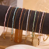 316L Stainless Steel Stone Beaded Thin Chain Bracelet Anklet Everyday Jewelry For Women Gift - Image 3
