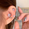 Punk Style Round Zircon Magnet Earrings Crystal Strong Magnetic Ear Stud Clip Earrings for Men Women Non Piercing Jewelry Gift - Image 4