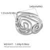 Stainless Steel Spiral Adjustable Open Rings for Women Gold Plated Ladies Jewelry for Vacation Etc - Image 7
