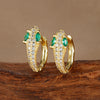 2pcs Stainless Steel Green Crystal Zirconia Snake Hoop Earrings for Women Punk Hip-hop Chic Animal Party Jewelry - Image 8