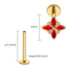 Titanium Marquise Flower Helix Stud 16G Four-Petal CZ Floral Cartilage Tragus Conch Ear Piercing Jewelry - Image 17