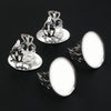 18x25mm 5pcs Antique Silver Bronze Plated Mixed Styles Oval Adjustable Ring Settings Blank/Base - Image 33