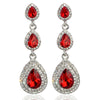 Champagne Crystal Earrings Gold Color Jewelry Female Bricons Wedding Long Big Drop Earrings For Women - Image 24