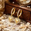 Silver Zircon Heart-shaped Earrings Gold Hoop Earrings for Women Piercing Jewelry Gift - Image 6