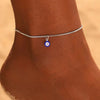Stainless Steel Acrylic Blue Eye Pendant Anklet for Women Bohemia Gold Color Chain Summer Beach Foot Accessories Jewelry Gifts - Image 2